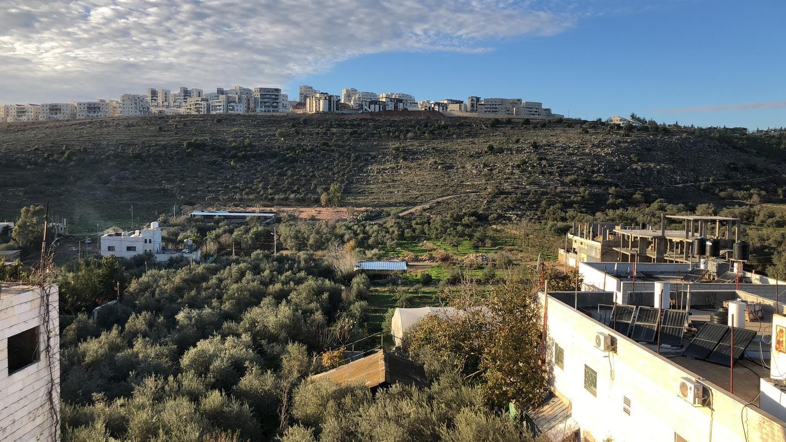 Palestinian farm landscape in Wadi Fuqin